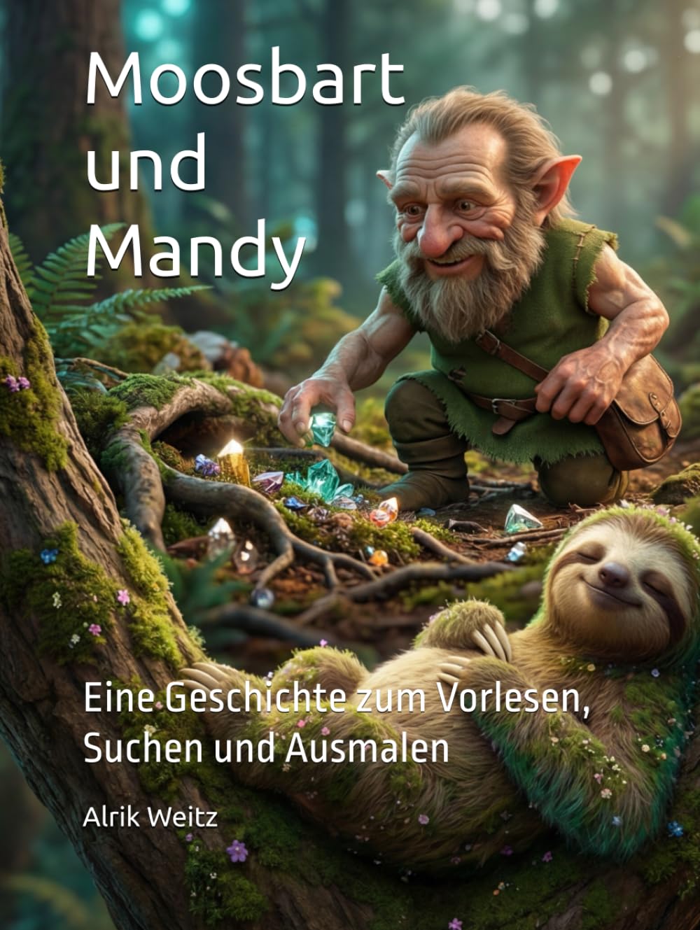 Moosbart und Mandy: Eine Geschichte zum Vorlesen, Suchen und Ausmalen