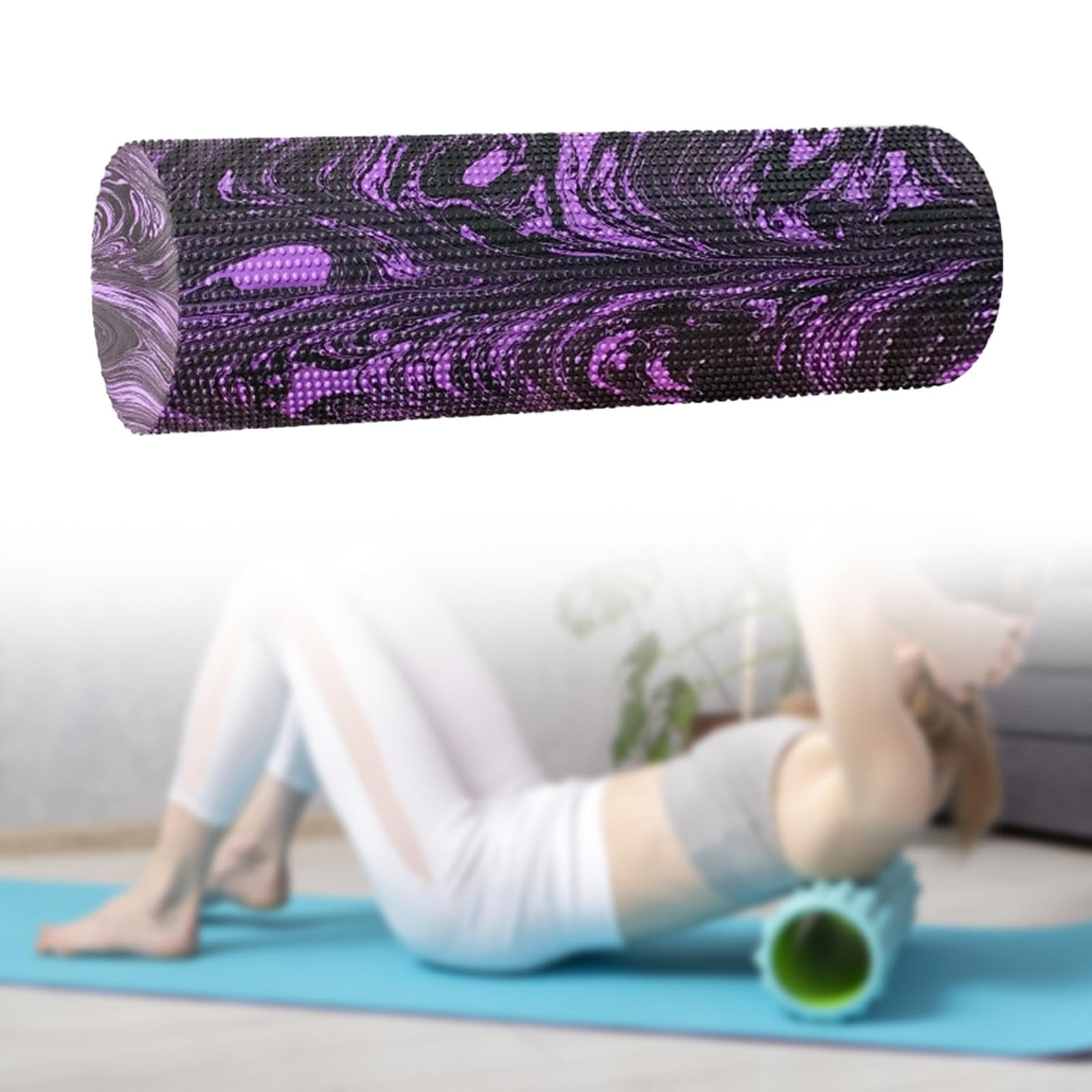 harayaa Rodillo de Espuma Redondo de EVA de Alta Densidad para Masaje de Tejido Profundo, de Ejercicios de Pilates, Adecuado para Entrenamien