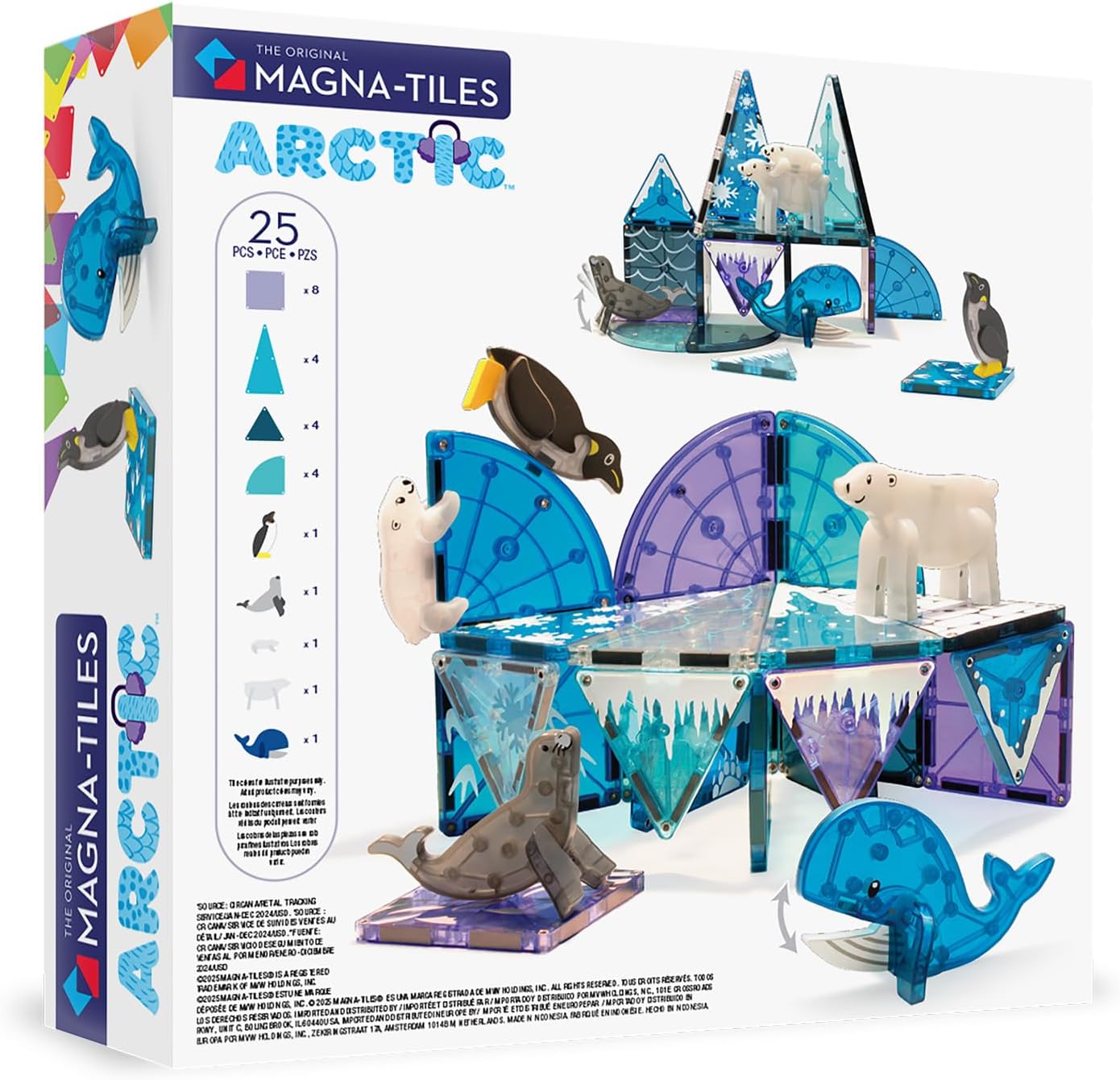 MAGNA-TILES Arctic Animals 25-Piece Magnetic Construction Set, The ORIGINAL Magnetic Building Brand