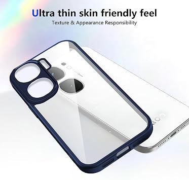 Compatible with vivo iQOO Neo 9 Pro Phone Case Frosted anti fall [with Tempered Glass Screen Protector] blue