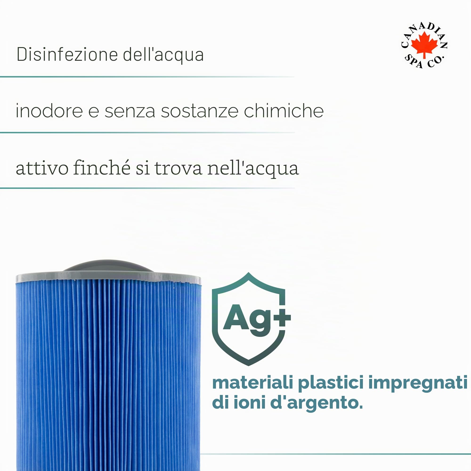 CANADIAN SPA CO. Glacier Silverstream, Filtro Hot Tub, antimicrobico, Filtro di Ricambio, depurazione dell'Acqua, Vasca idromassaggio