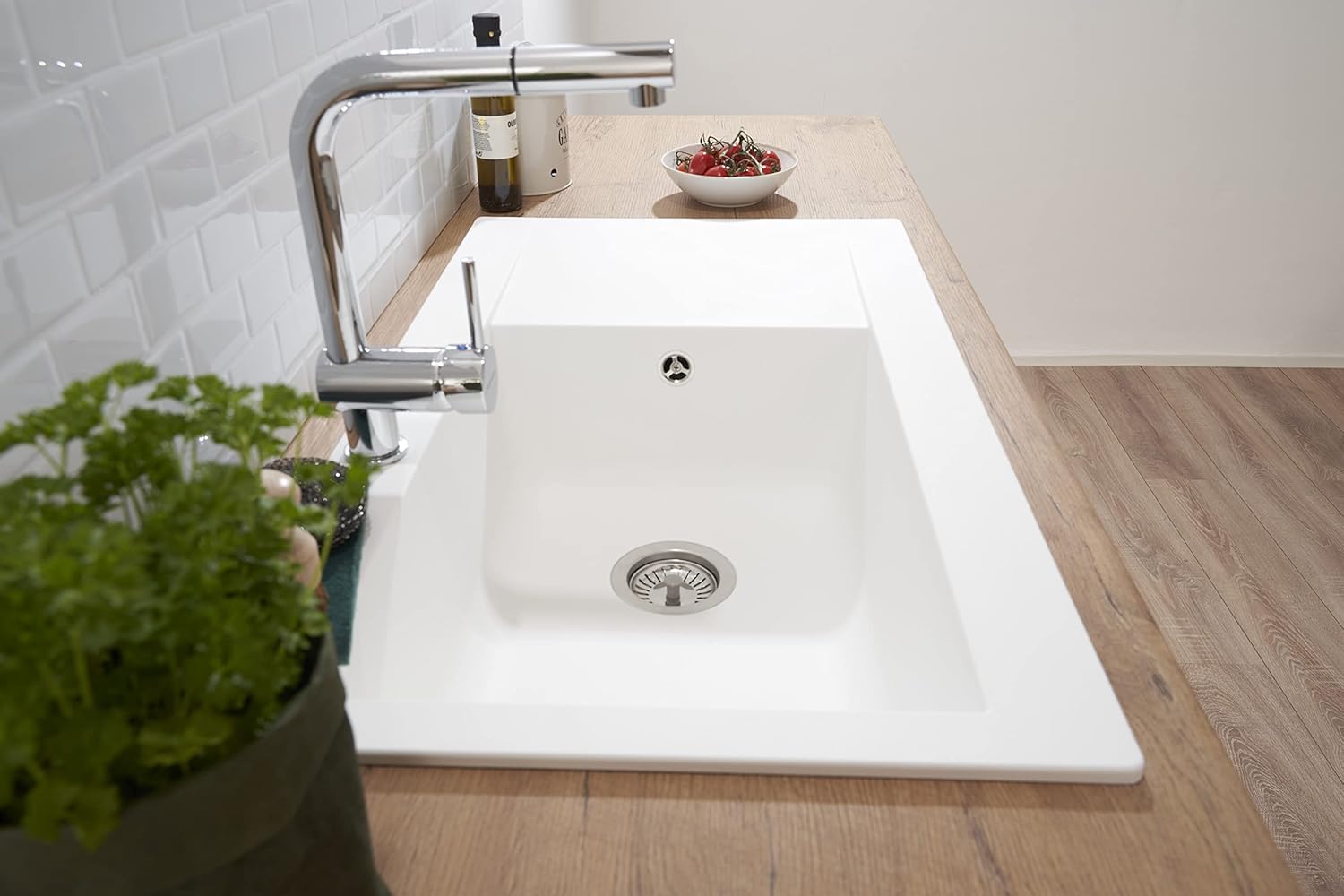 Respekta Sink, 86 x 50 cm, White