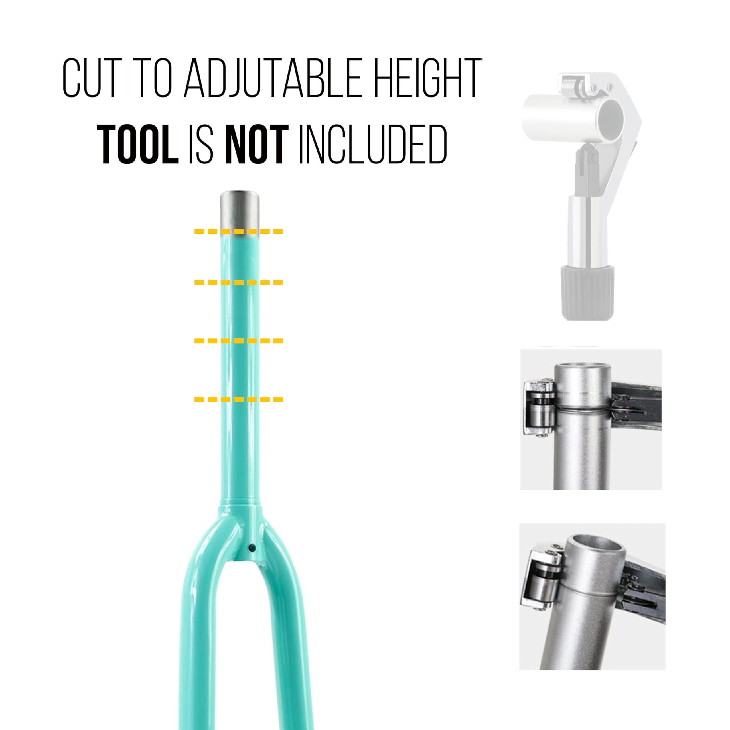 Alta Bicycle Lowrider Cage Twisted Extended Fork Crown, Multiple Colors (Gold)