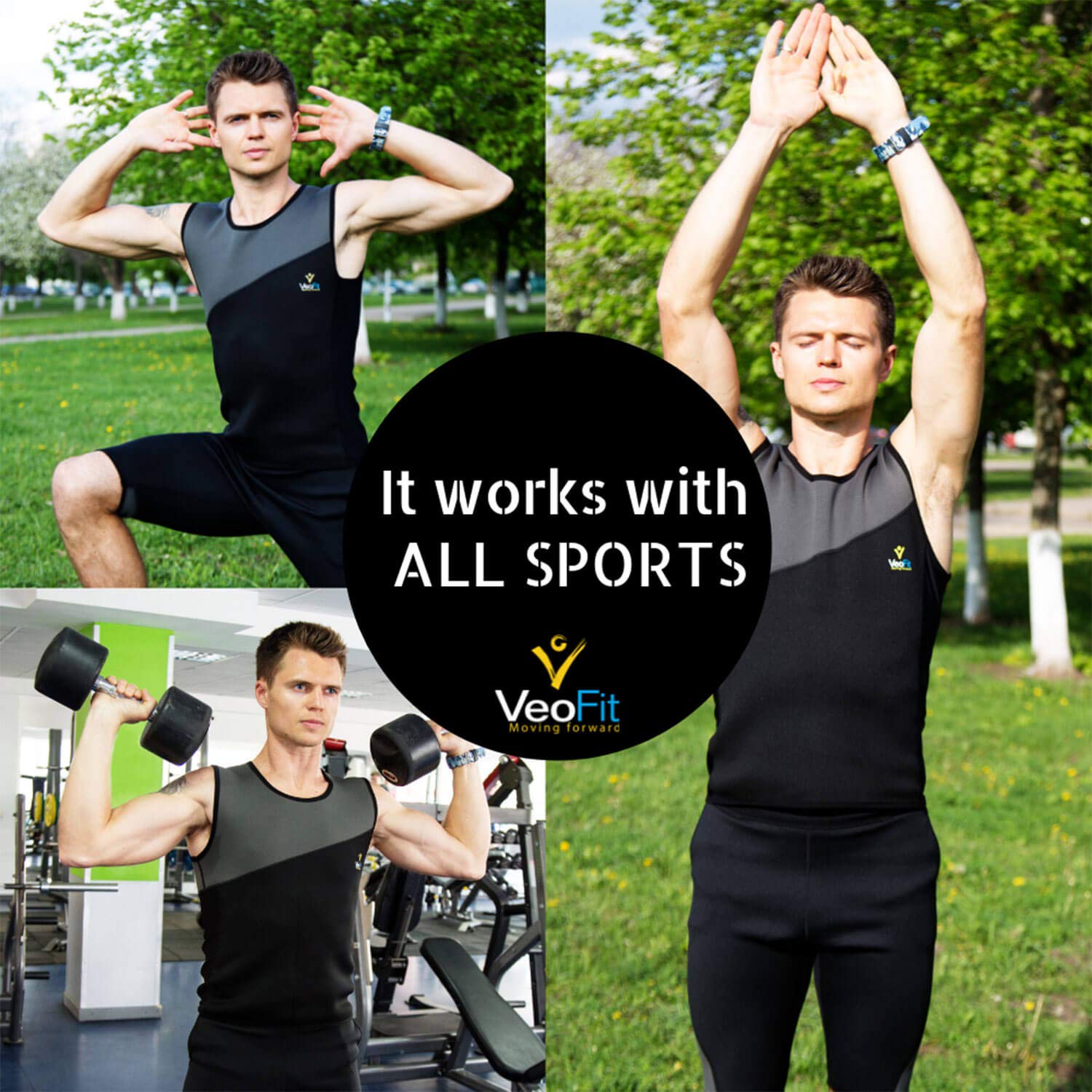 VEOFIT Fitness wyszczuplająca bluza - tonizuje ramiona, brzuch i biodra, zapewniając jędrniejszą skórę i wyrafinowaną sylwetkę S-XXXL