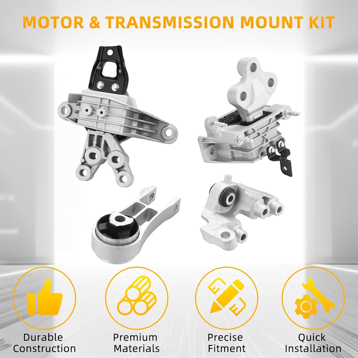 Engine Motor Mount & Transmission Kit 4pcs,for 2017-2024 Pacifica 3.6L & 2020-2024 Voyager 3.6L Automatic Trans,A20070 A20028 A20025 A20027