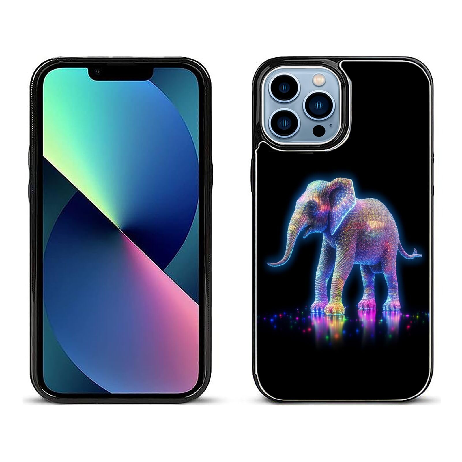 DeweiDirect Wallet Case for iPhone 14 Pro Max Elephant-aa140 - Stylish and Protective Phone Holder with Card Slots and Money Pocket - Design for Convenience and Functionality