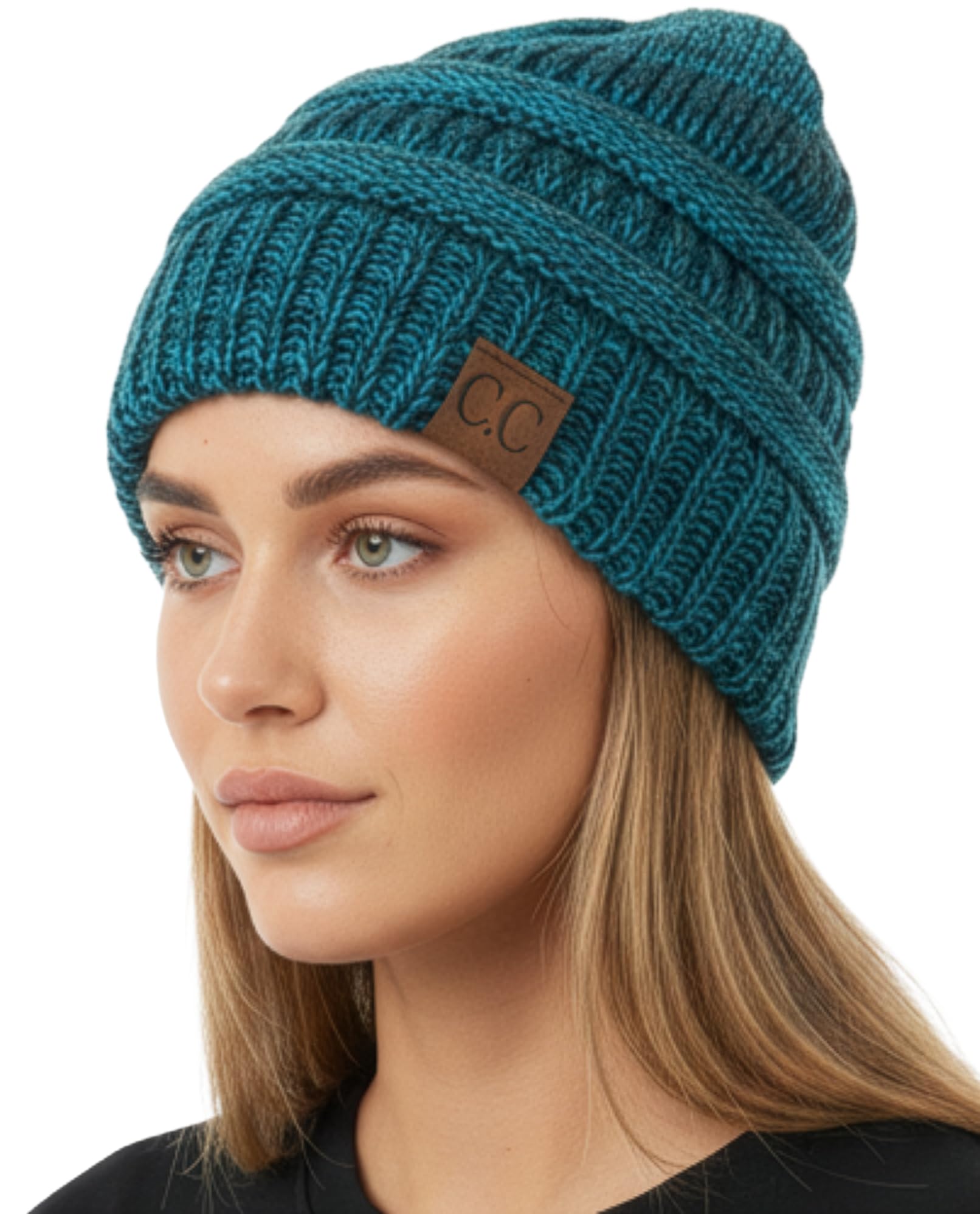 Funky Junque Cozy Slouchy Cable Knit Beanie