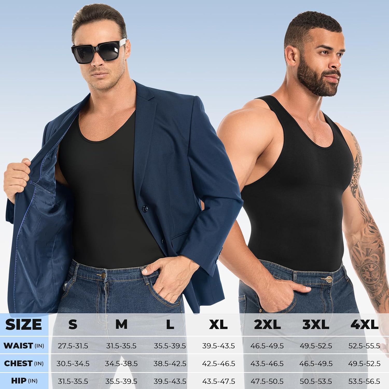 Men's Full Body Shaper Tummy Control Shapewear Slimming Compression Sleeveless Bodysuit Fajas Para Hombres - Image 5