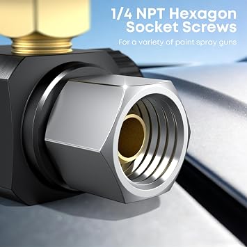 1/4 NPT Digital Air Pressure Regulator, Adjustable 0-200 PSI Air Compressor Regulator with Pressure Gauge for Pneumatic Tools & Spray Equipment