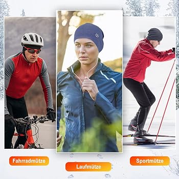 GEAR WEAR Berretto sportivo, caldo, antivento, in micropile, leggero, traspirante, per corsa, sci, ciclismo, snowboard, arrampicata, moto e inverno