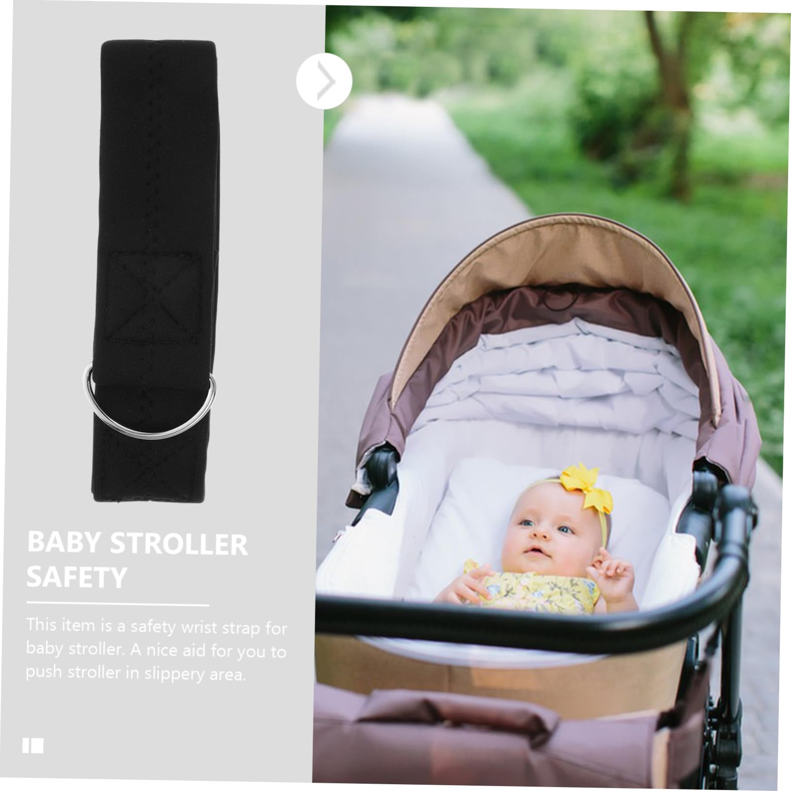 GALPADA Dragonne de Sécurité pour Poussette Bébé en Néoprène, Bracelet Anti-perte Réglable, Bande Sécurisée pour Poussette et Panier D'achat, Brassard Pratique pour Promenade,