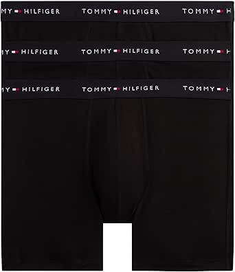 Tommy Hilfiger Herren 3er Pack Boxershorts Briefs mit Logobund