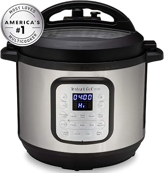 Instant Pot Duo Crisp 11-in-1 Air Fryer and Electric Pressure Cooker Combo with Multicooker Lids that Air Fries, Steams, Slow Cooks, Sautes, Dehydrates, More, Free App With Over 800 Recipes, 6 Quart