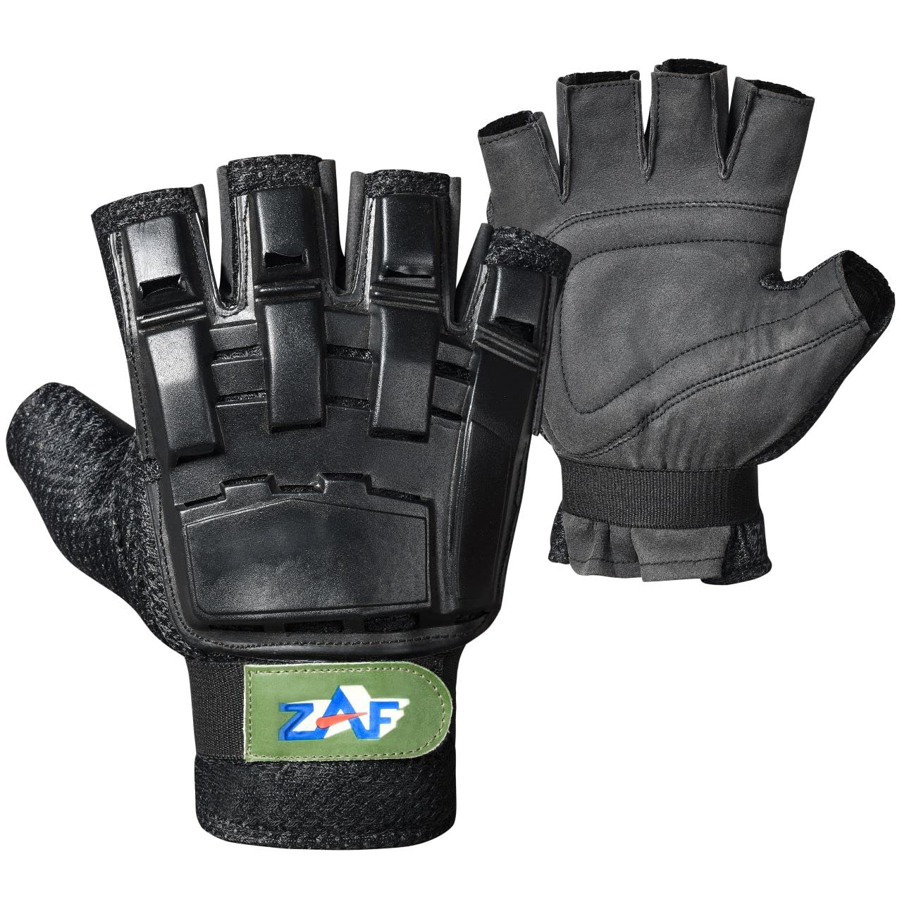 Paintball Half Finger Zaf Gloves with Hard Back (L/XL Gloves)
