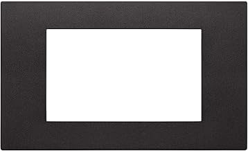 Vimar 30654.02 LINEA Technopolymer 4-Module Plate, 14.8 x 9 x 1 cm, Black