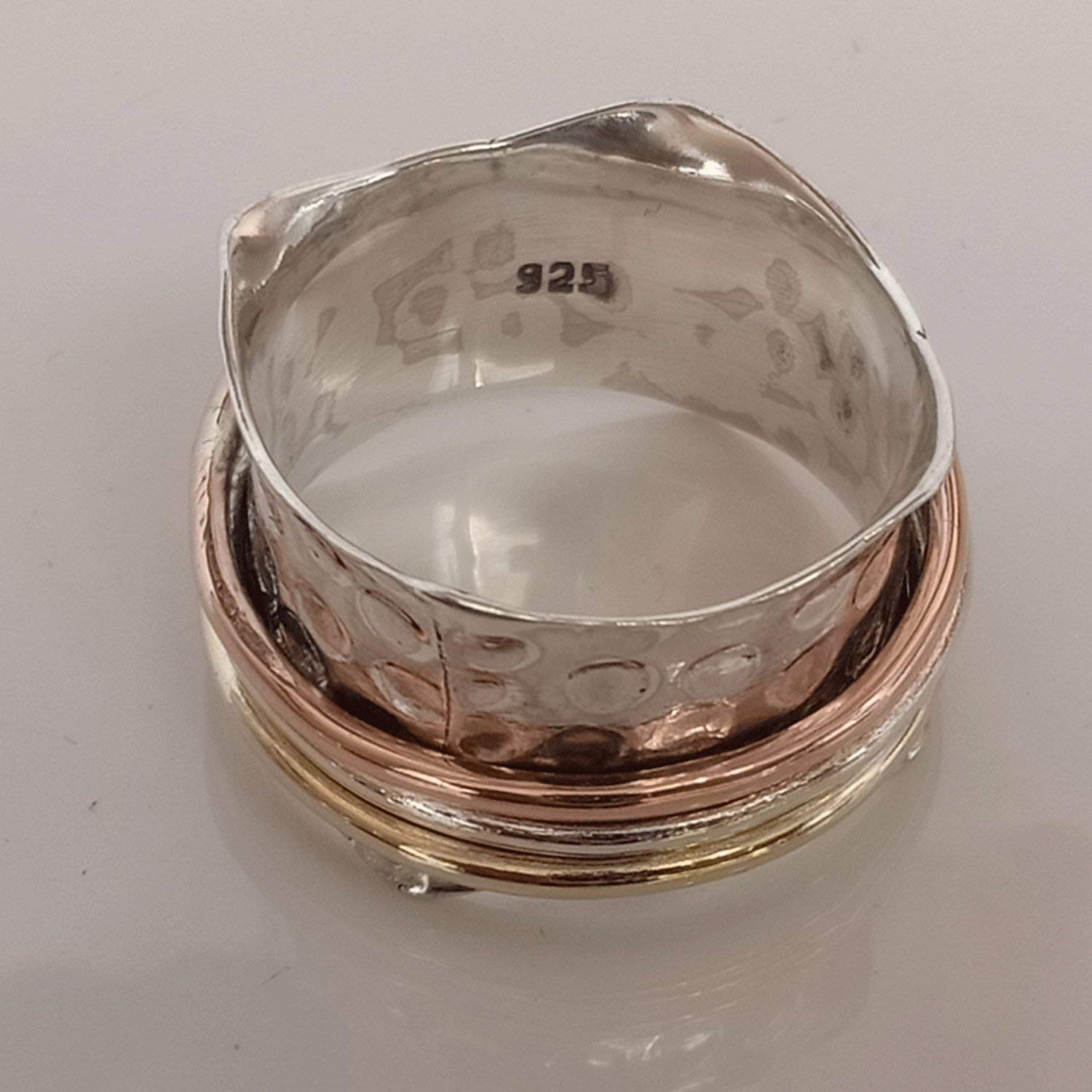 Silver Spinner Ring*Three Band Ring*Meditation Ring*Anxiety Ring**Worry Ring*Thumb Ring*Boho Ring* Silver Ring*Gift Ring Pre-engagement Ring
