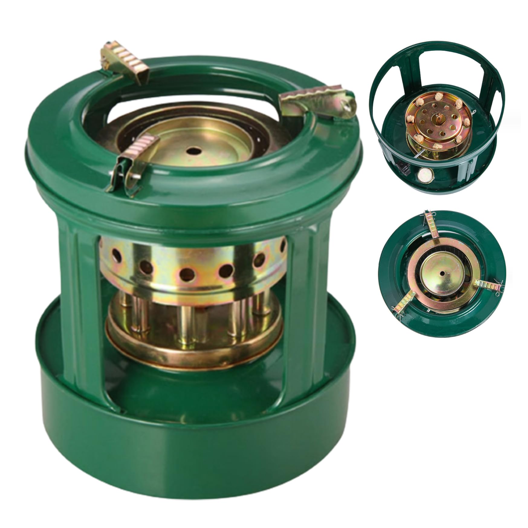 1PC Kérosène poêle 1L Capacité portable Portable 8 Wicks Camping Stove Outdoor Picnic Iron Small Kerosène Chauffage pour la cuisson