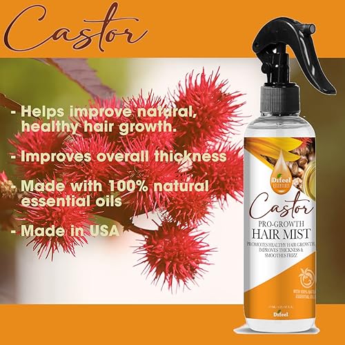 Miniatura 2 de Difeel Essentials Pro-Growth - Bruma para el cabello con ricino, 6 onzas