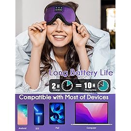 LC-dolida Sleep Headphones, Sleep Mask Bluetooth Wireless Music Eye Mask, Sleeping Headphones for Side Sleepers Sleep Mask with Bluetooth Headphones Ultra-Thin Stereo Speakers Perfect for Sleeping