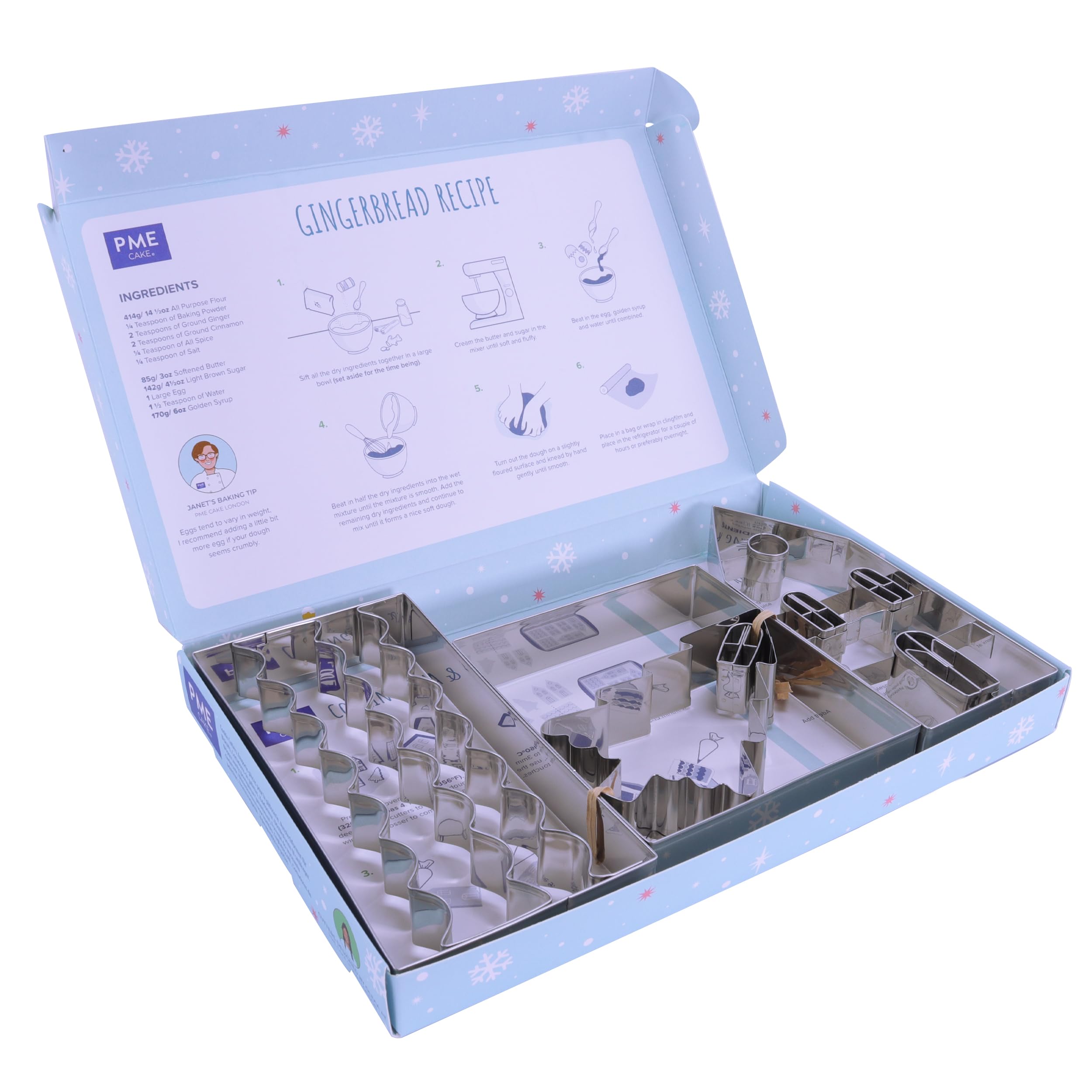 PME Gingerbread House Cutter Set, Silver