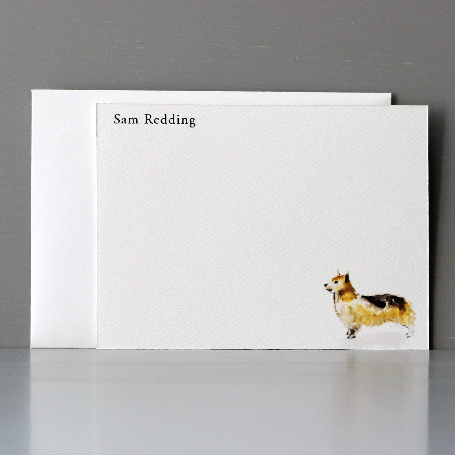 Personalized CORGI Flat Notes/Stationery - Sets of 12 or 20 (20)