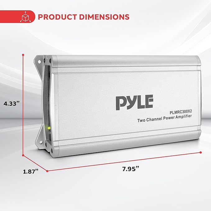 Amplificador Pyle 2 Canales Clase D 1000W Resistente al Agua IPX4 miniatura 7