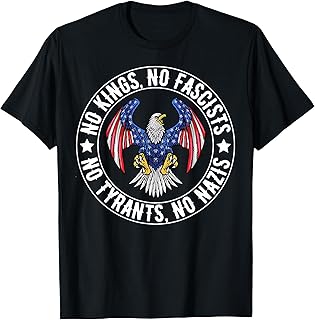 No Kings in America No Fascists We The People Political T-Shirt
