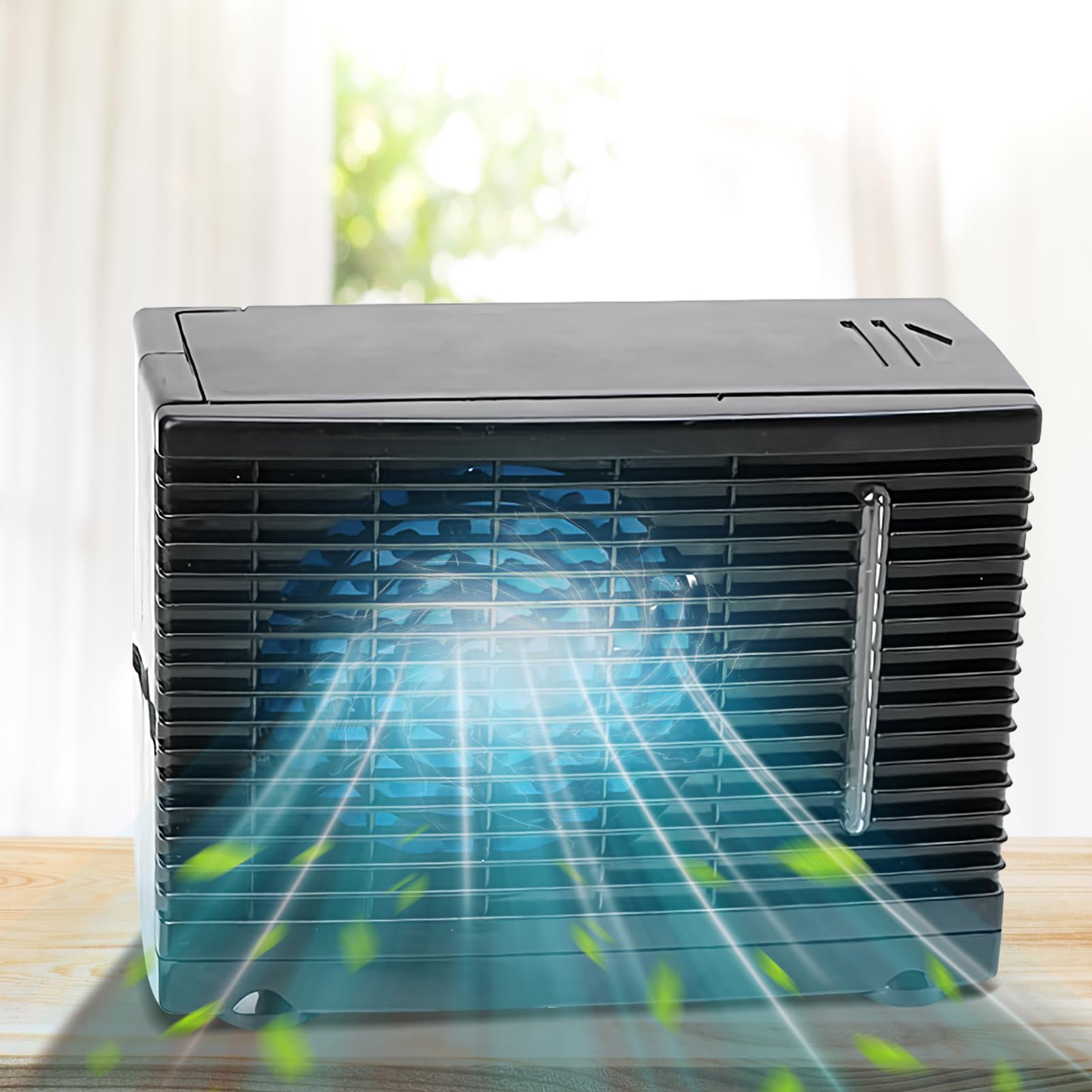 Ventilatore Condizionatore Portatile Auto - Umidificatore Ventilatore Auto - 12V Design con Serbatoio d'Acqua Apparecchio Compatto per Ventilazione per Viaggio Pendolarismo