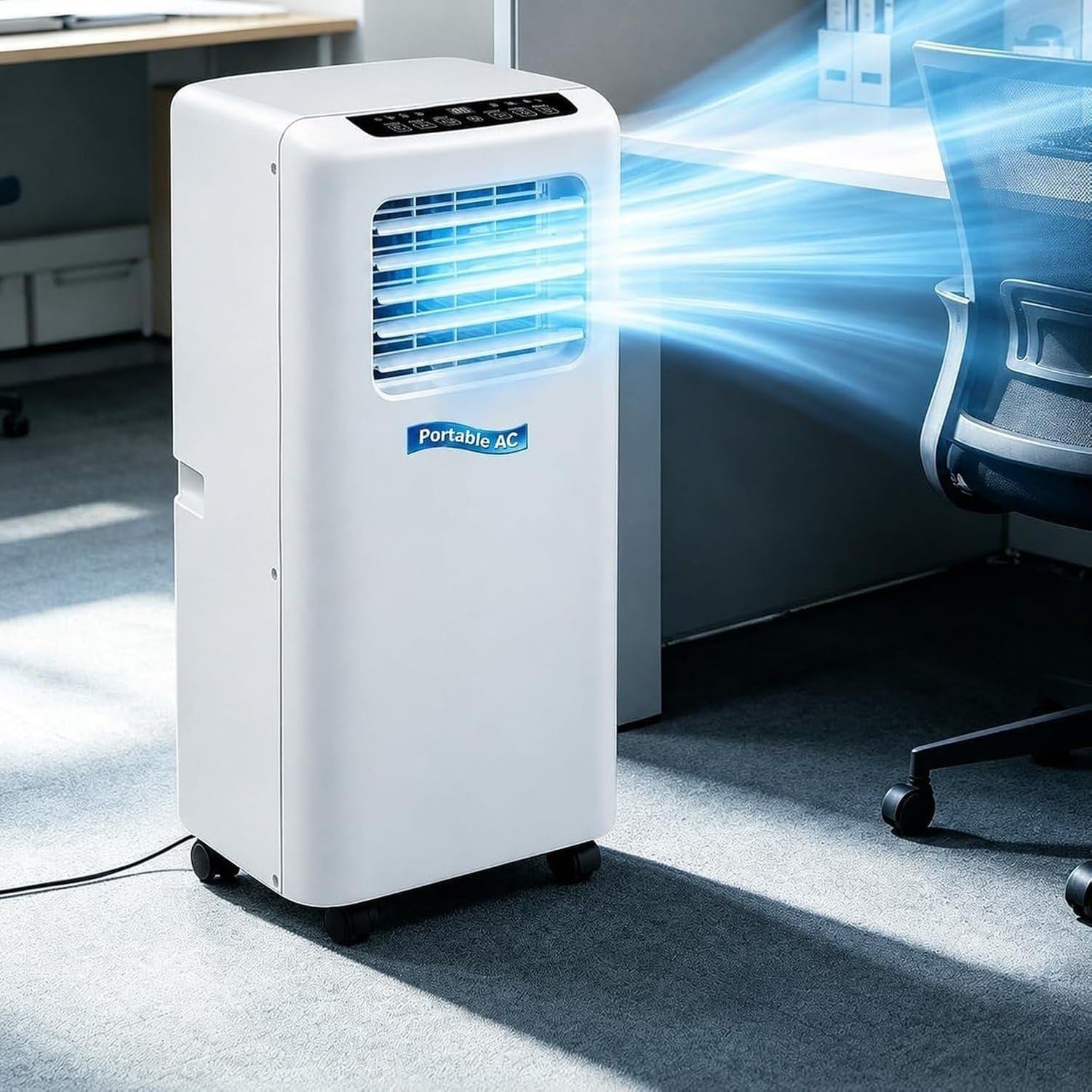 Aire Acondicionado Portátil 9000 BTU con Mando y Temporizador 24H, Enfriador Multimodo 5000/7000/9000 BTU para Dormitorio Oficina hasta 16/20/24 M², (5000btu), (5000BTU)