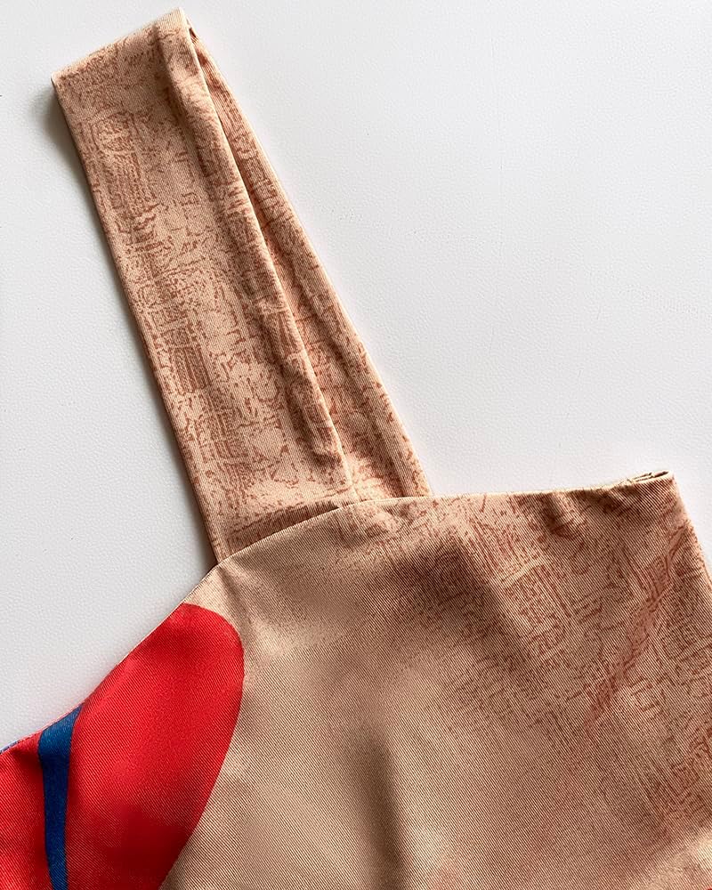 CHICME Women's Summer Maxi Dress Casual Thick Strap Square Neck Boho Sundress Split Vacation Dresses with Pockets - Image 6