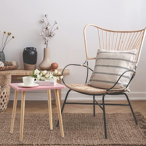 Miniatura 65 de FORAOFUR Mesa auxiliar, pequeña mesa auxiliar decorativa para sala de estar, dormitorio, balcón, oficina, mesita de noche moderna, decoración del