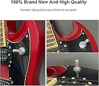 Vista 6 de MAXCHEER Interruptor de pastilla de guitarra de metal de 3 vías, selector de interruptor de palanca de pastilla, piezas para accesorios Les Paul