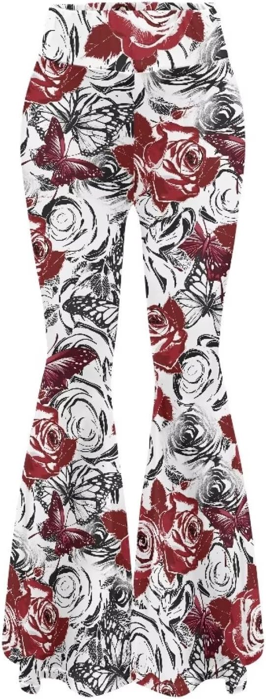 Amzbeauty Yoga Bell Bottom Pants Elastic Waistband Enhance Flexibility Fitness Wear
