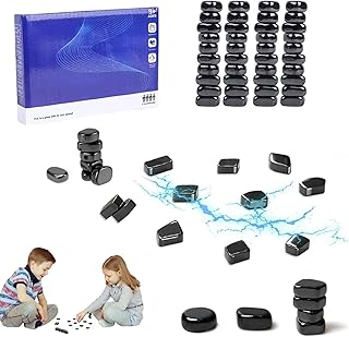 Magnetic Game, Magnetic Chess Game with 40 Pieces Magnetic Stones, Thinking Game & Magnetic Game for Children and Adults, Gift Idea for Christmas and Birthday
