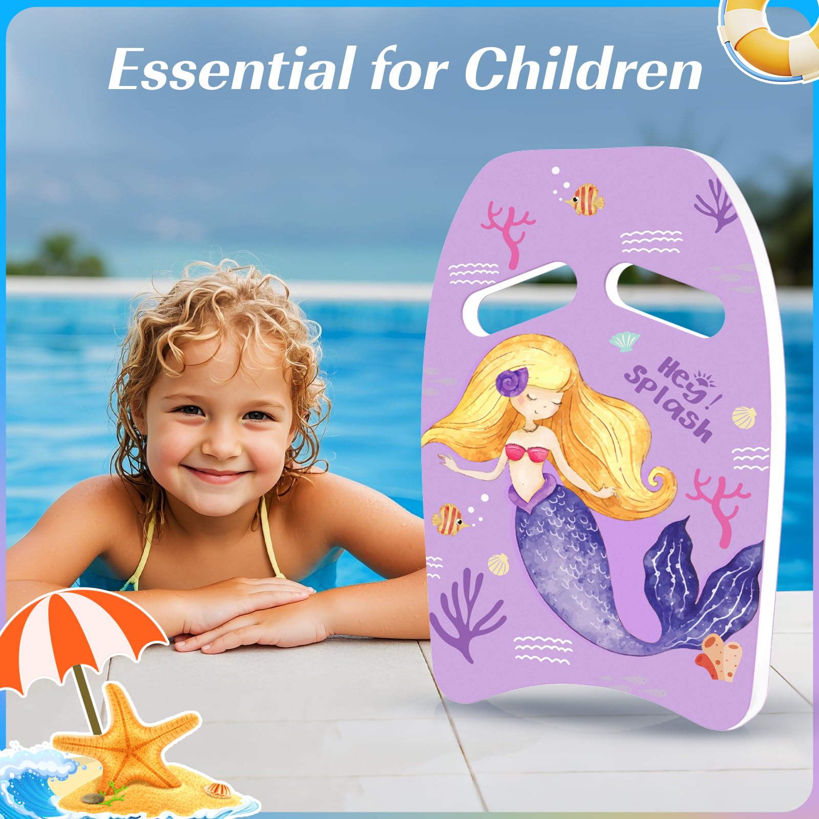 HeySplash Schwimmbrett für Kinder Erwachsene, Schwimmhilfe Schwimmen Kickboard mit Griffen, Schwimmbretter Schwimmnudel Kinder ab 3-6 Schwimmboard Schwimmtraining Schwimmen Lernen Schwimmstils