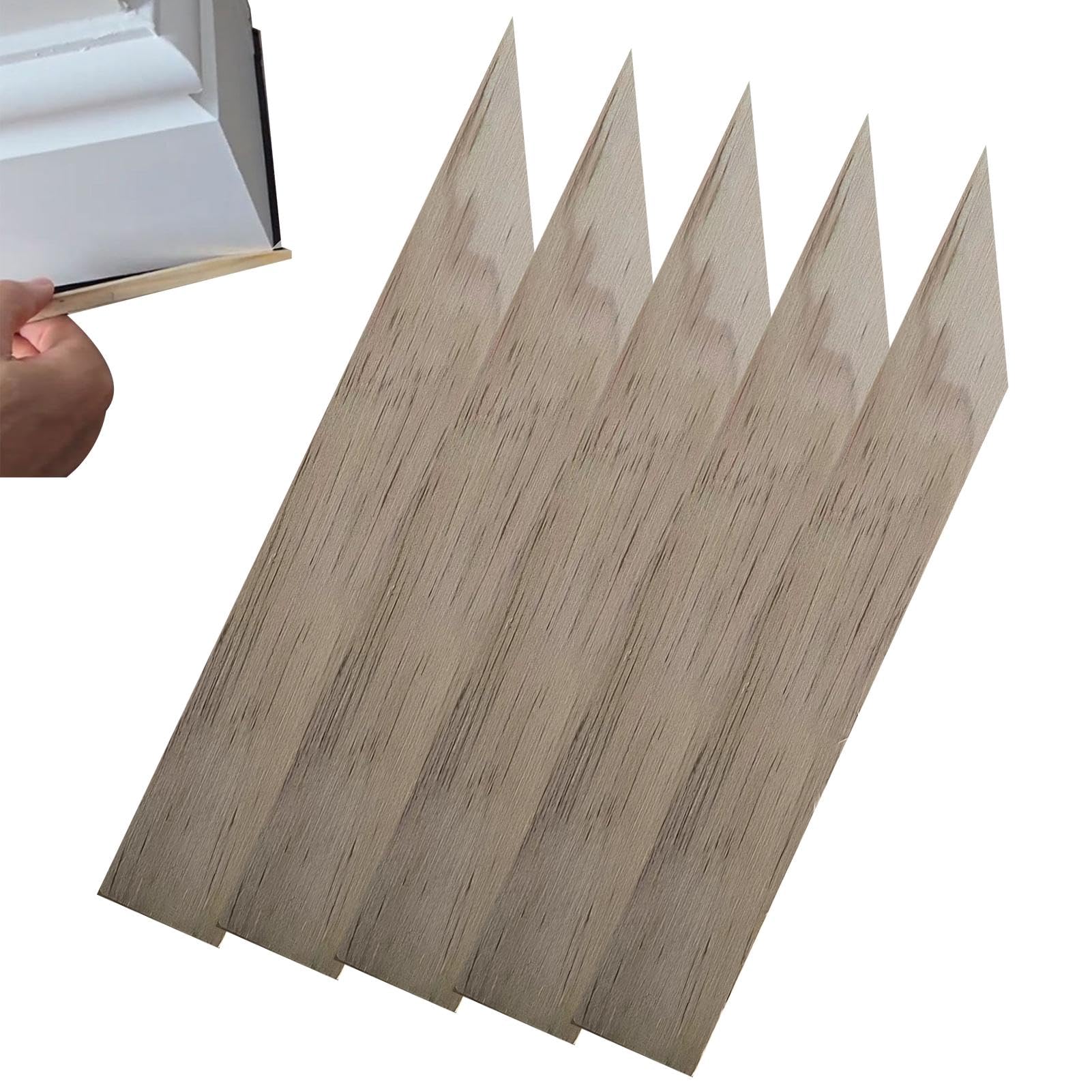 5 Piece 20cm Wooden Sealant Finishing Tool, Wooden Mastic Tooling Sticks For Smoothing Mastics And Sealant, Portable Caulking Smoothing Applicator, Caulk Spreader For Window Door Wall Gaps
