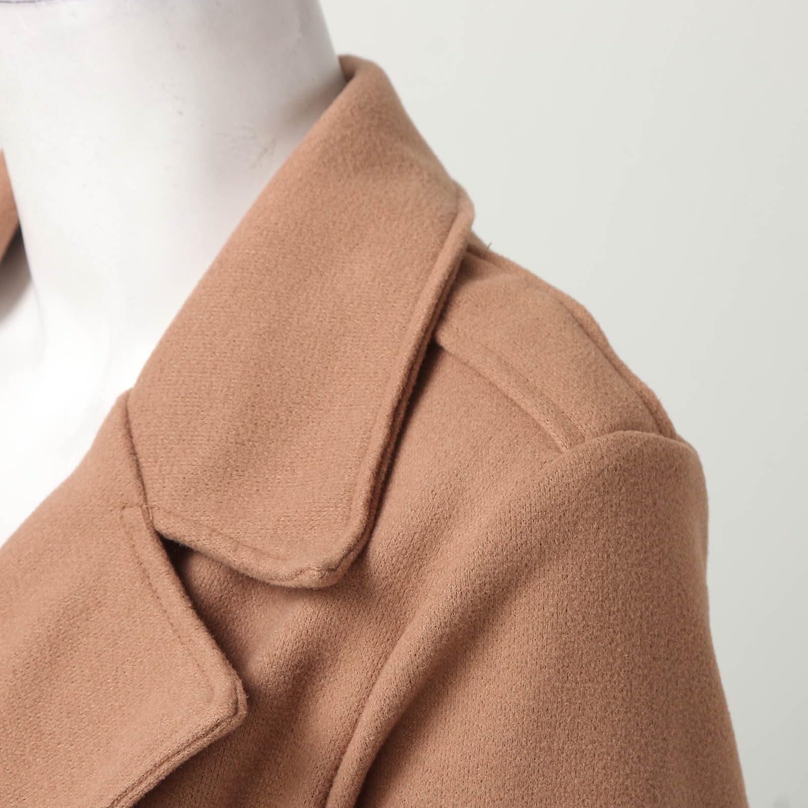 Cappotto Elegante Cappotto di Lana con Scollo a V e Maniche Lunghe Autunno Inverno da Donna Viaggio