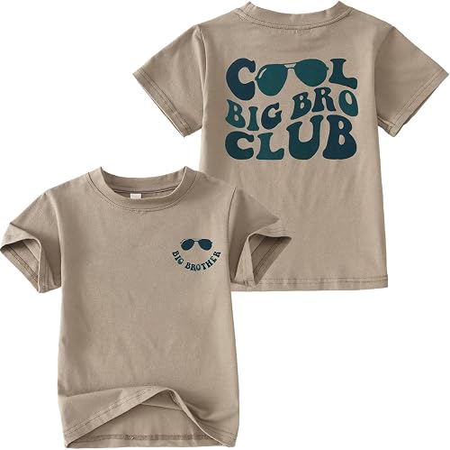 BOUTIKOME Big Brother Shirts Toddler Baby Boy Sunglasses Cool Big Bro Club T-Shi