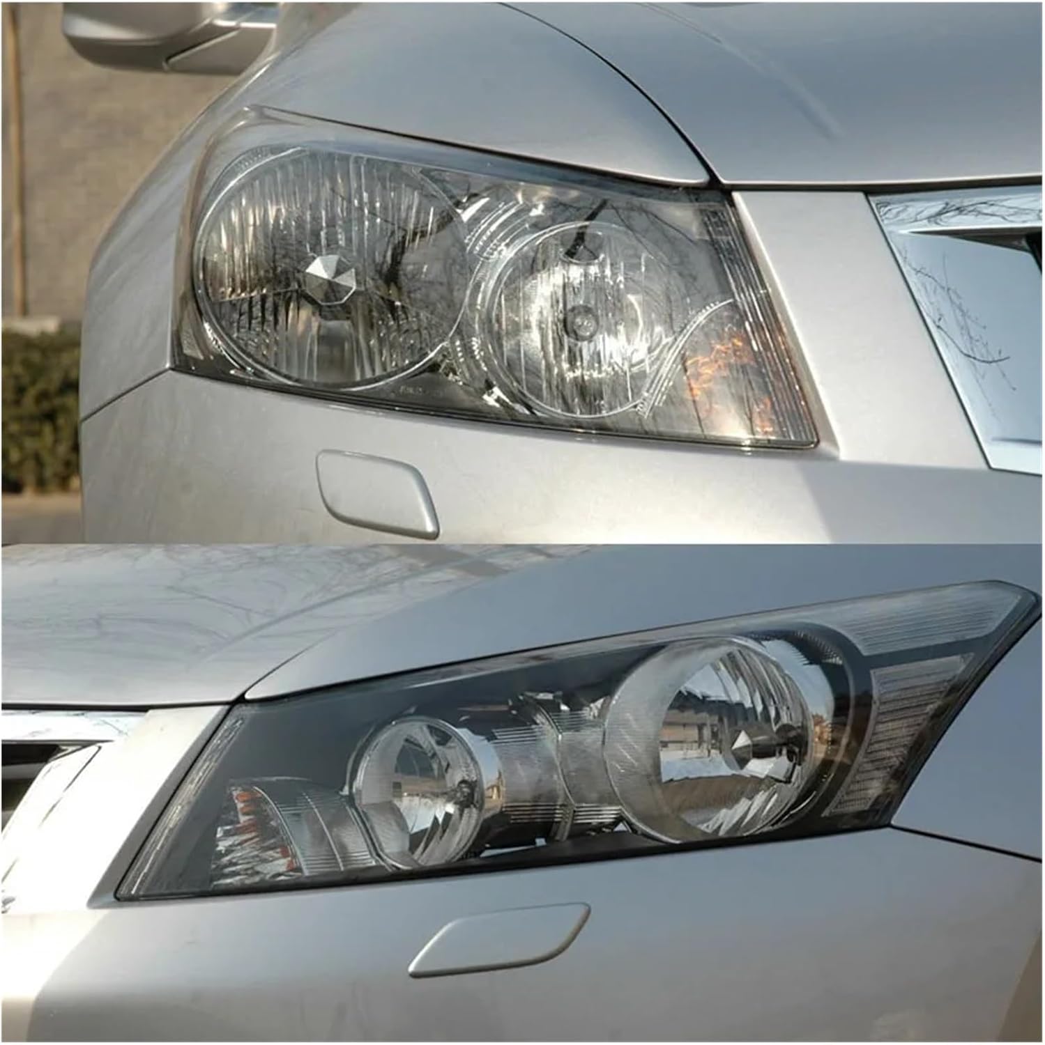 MCCSTORE Headlamp Lens Compatible For Honda Accord 2.0/2.4 2008-2011 2012 2013 Headlight Cover Car Head Light Glass Replacement Front Auto Shell With Sealant