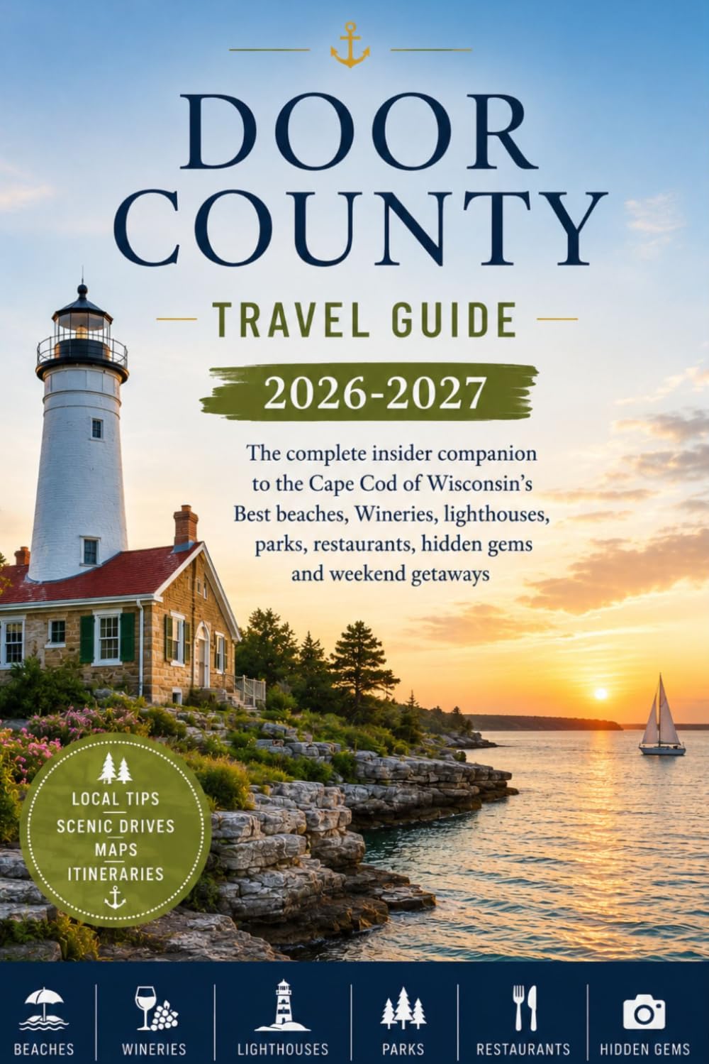 Door County Travel Guide 2026-2027: The Complete Insider's Companion to the Cape Cod of Wisconsin's Best Beaches, Wineries, Lighthouses, Parks, Restaurants, Hidden Gems, and Weekend Getaways