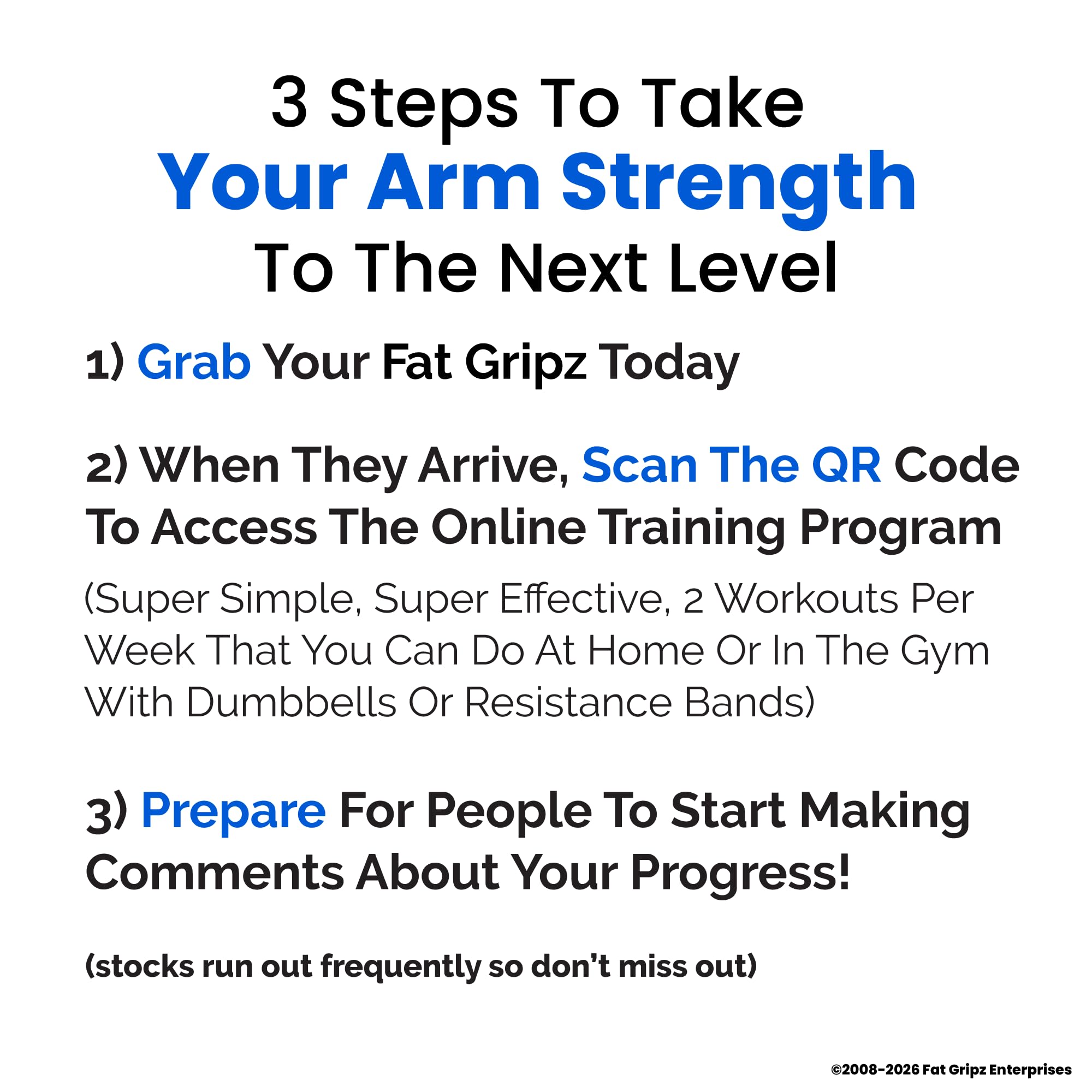 Fat Gripz - Dicke Griffe – erhöhte Muskelfaseraktivierung – größere Arme (4 x Men's Health Award Winner)