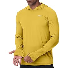 Mens UV Sun Hoodie Athletic Fishing Shirts Ultra Lighweight Long Sleeve Quick Dry for Hiking Running Workout