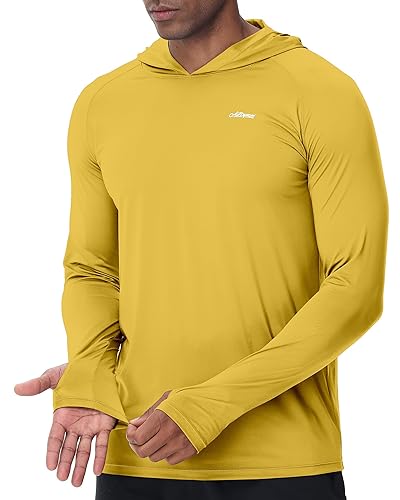 Men’s UV Sun Hoodie Athletic Fishing Shirts Ultra Lighweight Long