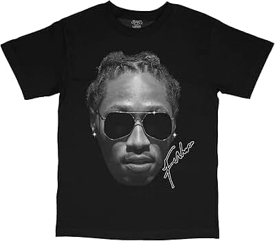 Future Rapper Face Streetwear Vintage Style T-Shirt Black | Amazon.com