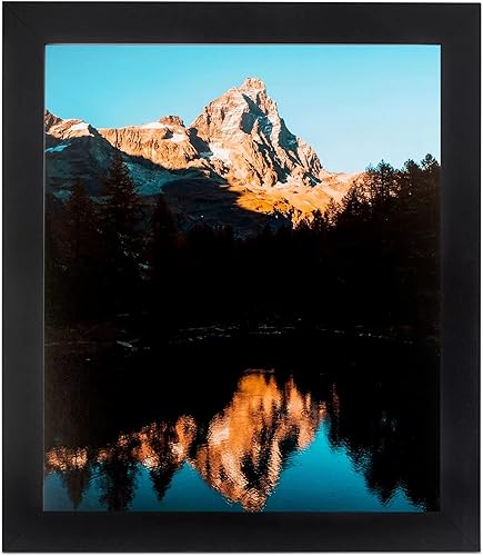 ArtToFrames Marco de fotos negro satinado de 4 x 4 pulgadas, 2WOMFRBW26079-4x4