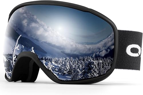 Odoland Gafas de esquí  Antivaho OTG protección UV gafas de nieve y snowboard para hombres, mujeres, adultos, jóvenes, esquí, snowboard