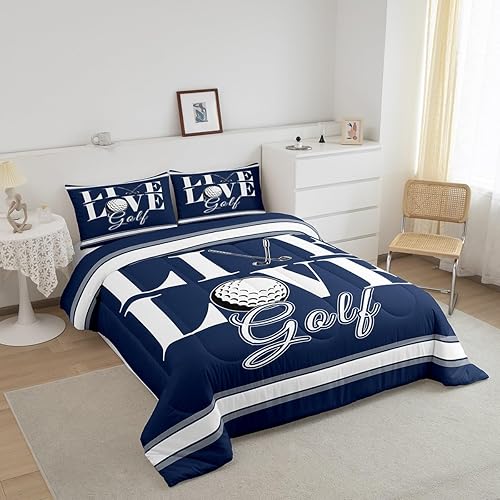 Miniatura 9 de Feelyou Juego de edredón con temática deportiva, juego de ropa de cama de pelota azul 3D, juego de ropa de cama de béisbol, fútbol, baloncesto, para