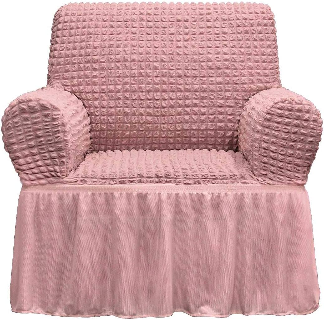 NICEEC Armchair Slipcover Pink Armchair Covers 1 Piece Easy Fitted Sofa Couch Cover