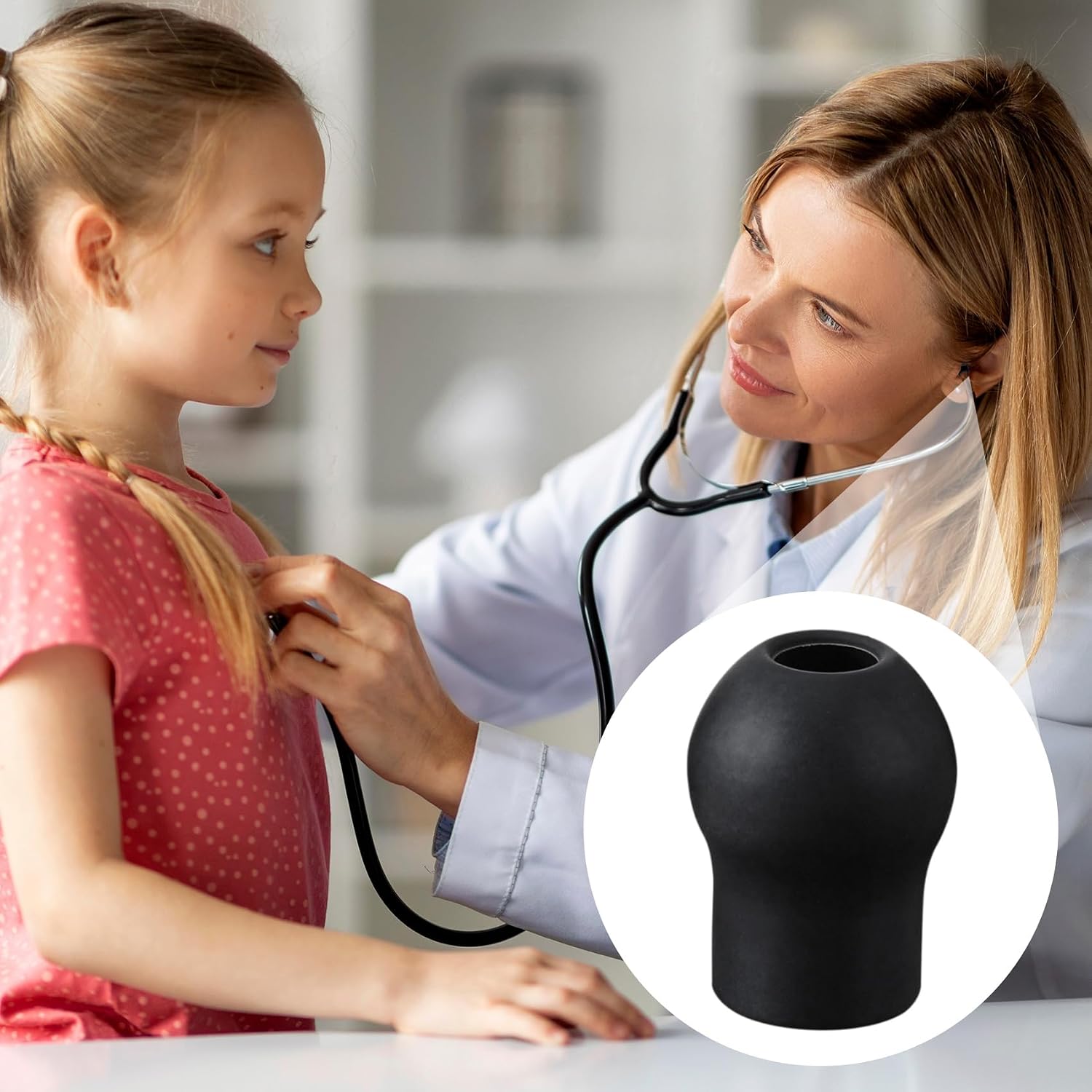 6pcs Stethoscope Ear Tips Replacement, Black Stethoscope Ear Pieces