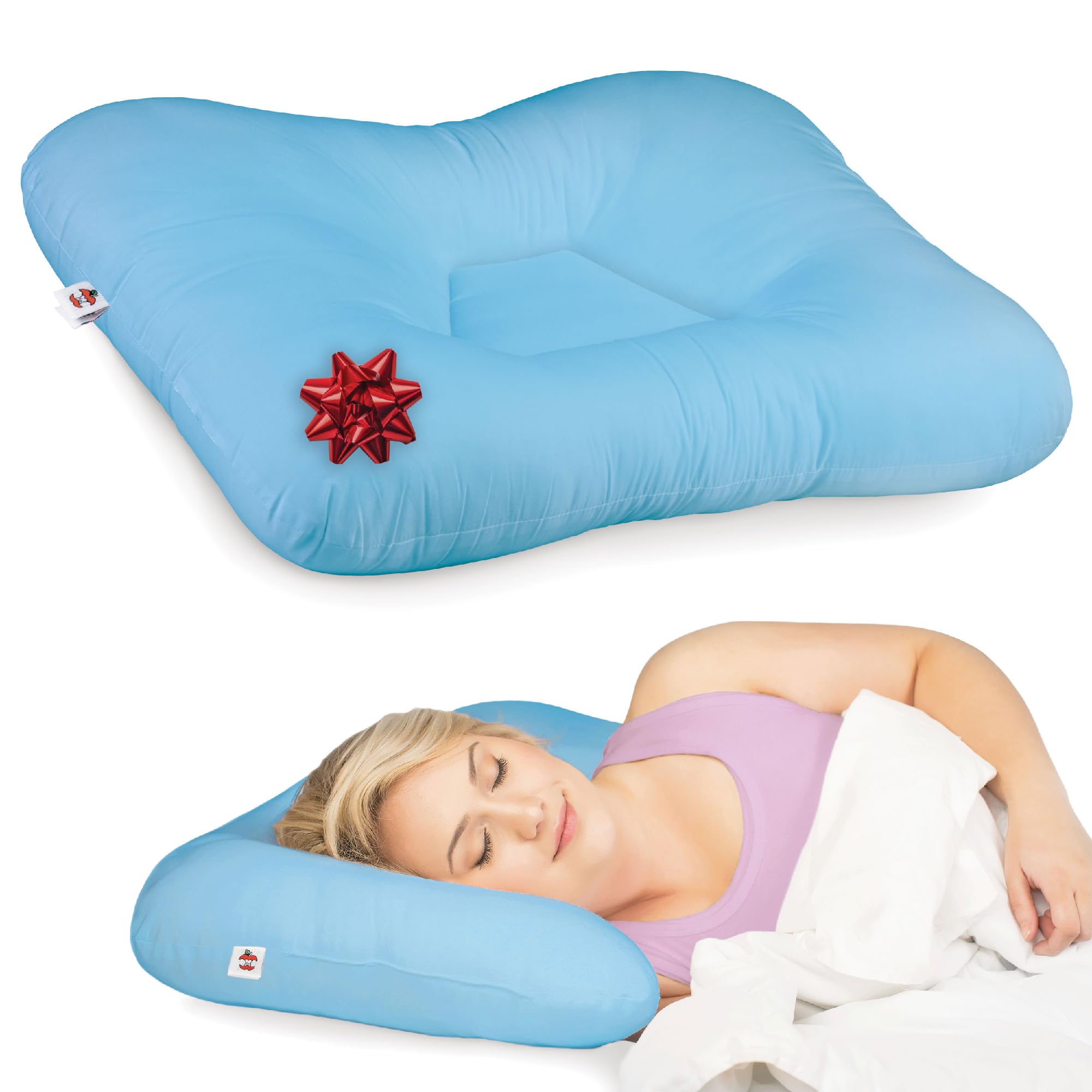 Core Products FIB-2001 Tri-Core Cervical Support Pillow Full Size Standard Firm - Blue